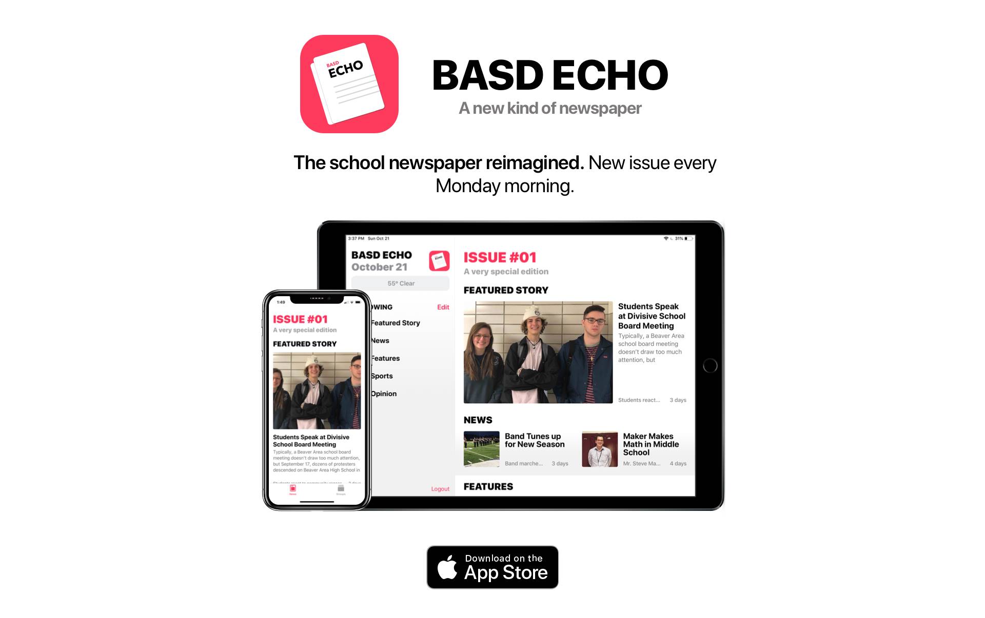 Echo Issue #1 in the iPhone and iPad app